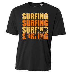 Surfing Retro Beach Cooling Performance Crew T-Shirt