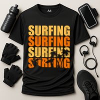 Surfing Retro Beach Cooling Performance Crew T-Shirt