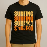 Surfing Retro Beach T-Shirt