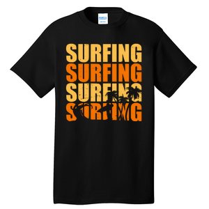 Surfing Retro Beach Tall T-Shirt