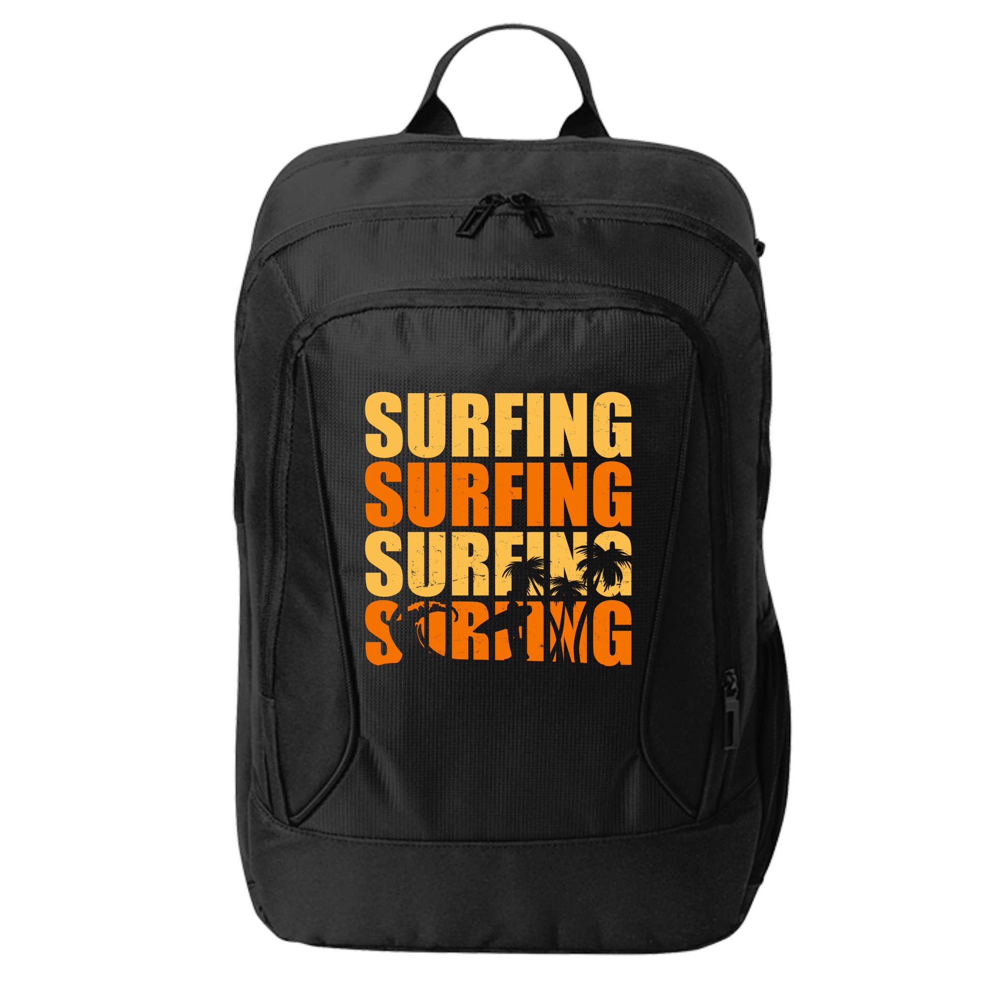 Surfing Retro Beach City Backpack