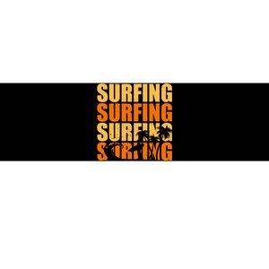 Surfing Retro Beach Bumper Sticker