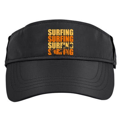 Surfing Retro Beach Adult Drive Performance Visor