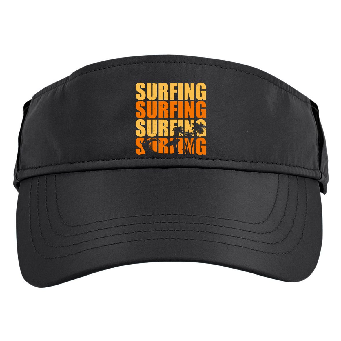 Surfing Retro Beach Adult Drive Performance Visor