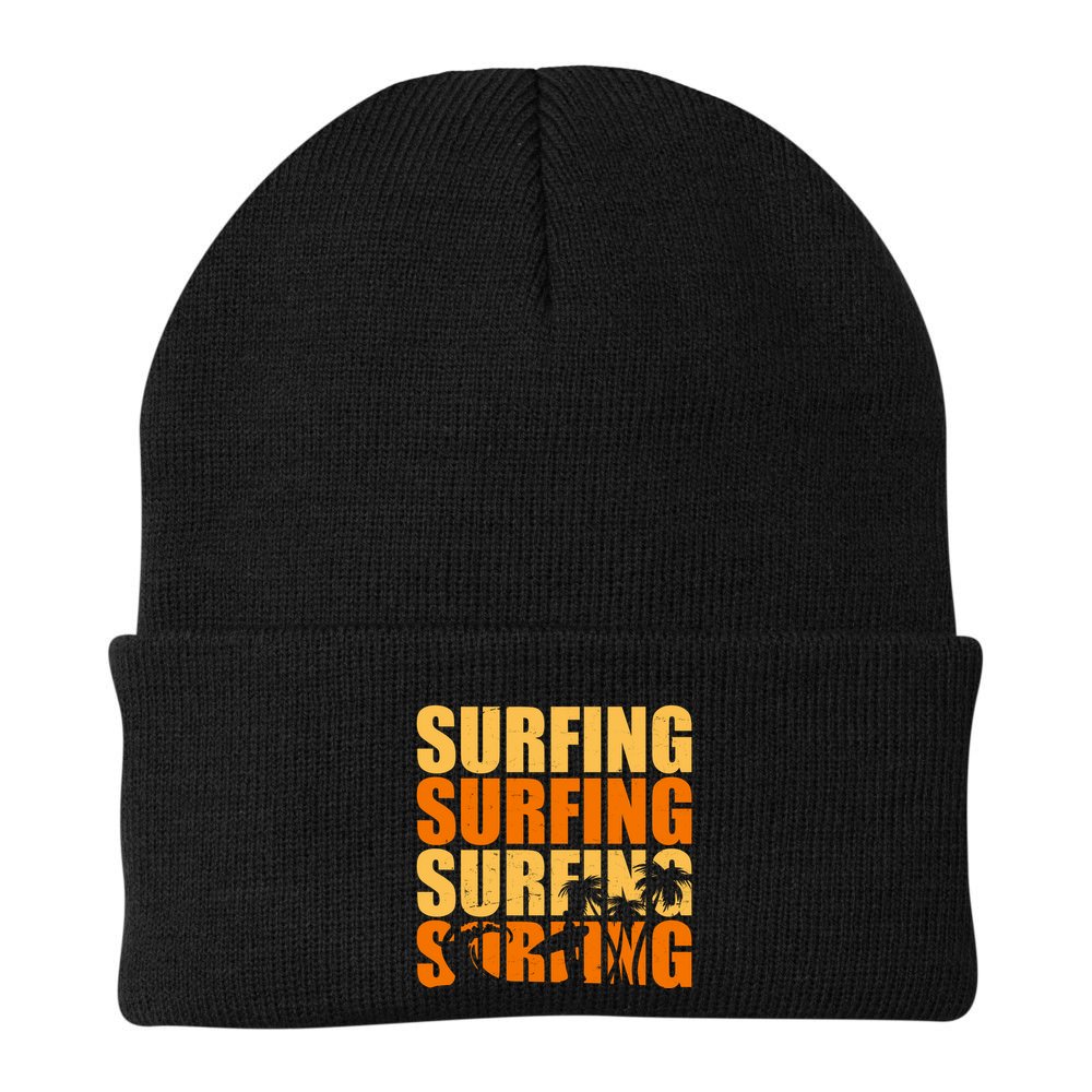 Surfing Retro Beach Beanie