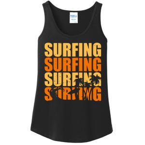 Surfing Retro Beach Ladies Essential Tank