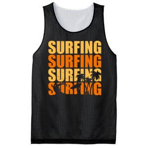 Surfing Retro Beach Mesh Reversible Basketball Jersey Tank