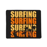 Surfing Retro Beach Mousepad