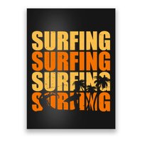 Surfing Retro Beach Poster