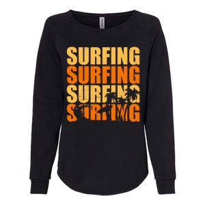 Surfing Retro Beach Womens California Wash Sweatshirt