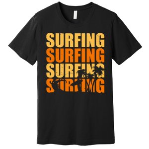 Surfing Retro Beach Premium T-Shirt