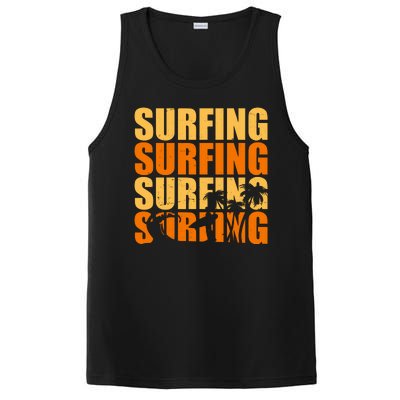 Surfing Retro Beach PosiCharge Competitor Tank