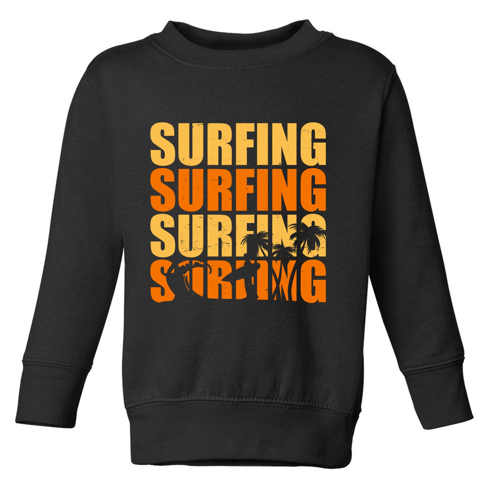 Surfing Retro Beach Toddler Sweatshirt