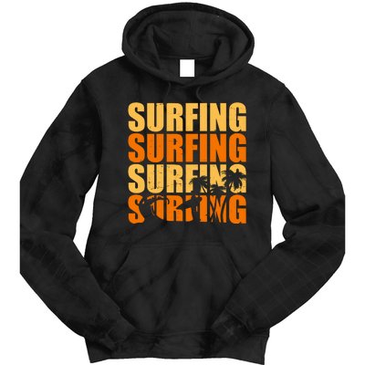 Surfing Retro Beach Tie Dye Hoodie