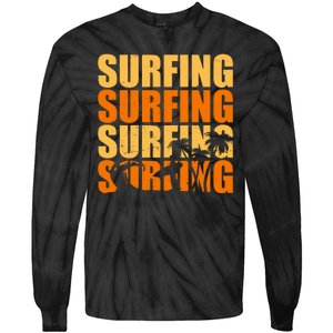 Surfing Retro Beach Tie-Dye Long Sleeve Shirt