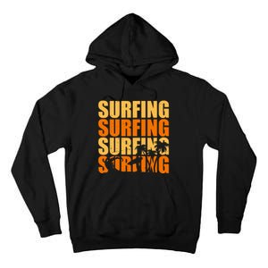 Surfing Retro Beach Tall Hoodie