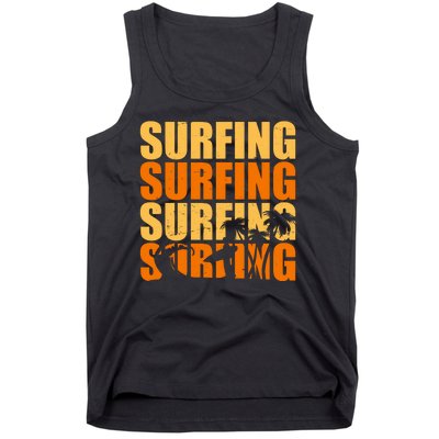 Surfing Retro Beach Tank Top