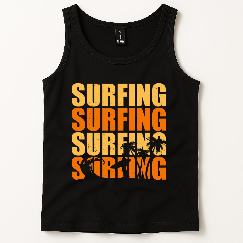 Surfing Retro Beach Tank Top