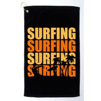 Surfing Retro Beach Golf Towel
