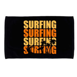 Surfing Retro Beach Microfiber Hand Towel