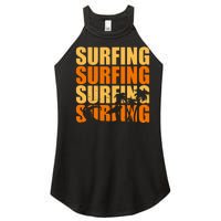 Surfing Retro Beach Women's Perfect Tri Rocker Tank