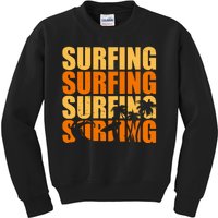 Surfing Retro Beach Kids Sweatshirt