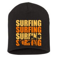 Surfing Retro Beach Short Acrylic Beanie