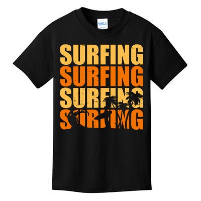 Surfing Retro Beach Kids T-Shirt