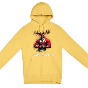 Skibid.I Rizzmas Bruh Sigma Reindeer Merry Christmas Xmas Premium Pullover Hoodie