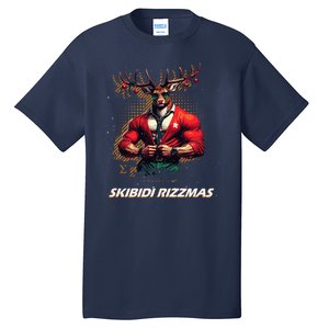 Skibid.I Rizzmas Bruh Sigma Reindeer Merry Christmas Xmas Tall T-Shirt