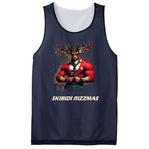 Skibid.I Rizzmas Bruh Sigma Reindeer Merry Christmas Xmas Mesh Reversible Basketball Jersey Tank