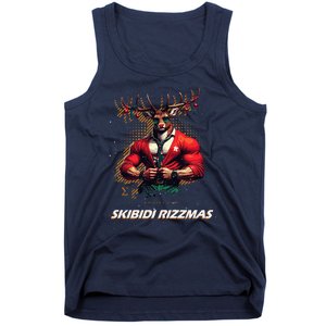 Skibid.I Rizzmas Bruh Sigma Reindeer Merry Christmas Xmas Tank Top