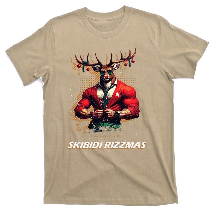 Skibid.I Rizzmas Bruh Sigma Reindeer Merry Christmas Xmas T-Shirt