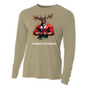 Skibid.I Rizzmas Bruh Sigma Reindeer Merry Christmas Xmas Cooling Performance Long Sleeve Crew