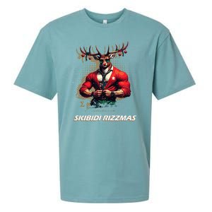 Skibid.I Rizzmas Bruh Sigma Reindeer Merry Christmas Xmas Sueded Cloud Jersey T-Shirt