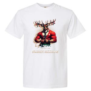 Skibid.I Rizzmas Bruh Sigma Reindeer Merry Christmas Xmas Garment-Dyed Heavyweight T-Shirt