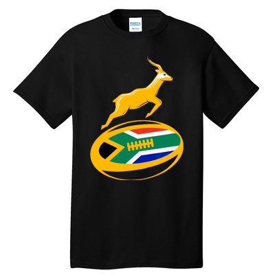 Springbok Rugby Ball & South African Flag Tall T-Shirt