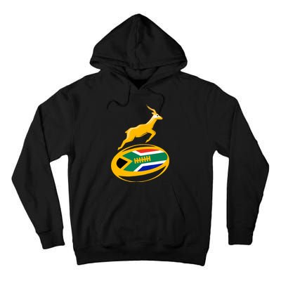 Springbok Rugby Ball & South African Flag Tall Hoodie