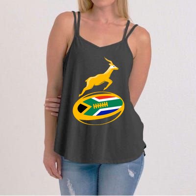 Springbok Rugby Ball & South African Flag Women's Strappy Tank