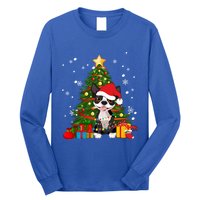 Santa Reindeer Boston Terrier Christmas Tree Lights Dog Gift Long Sleeve Shirt