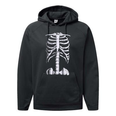 Skeleton Rib Cage Performance Fleece Hoodie