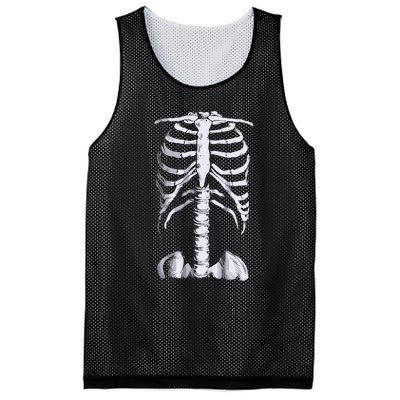 Skeleton Rib Cage Mesh Reversible Basketball Jersey Tank