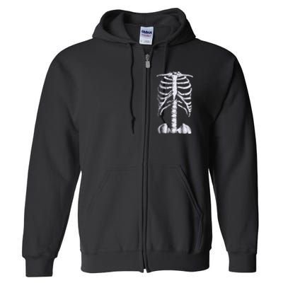 Skeleton Rib Cage Full Zip Hoodie