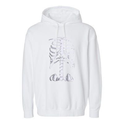 Skeleton Rib Cage Garment-Dyed Fleece Hoodie