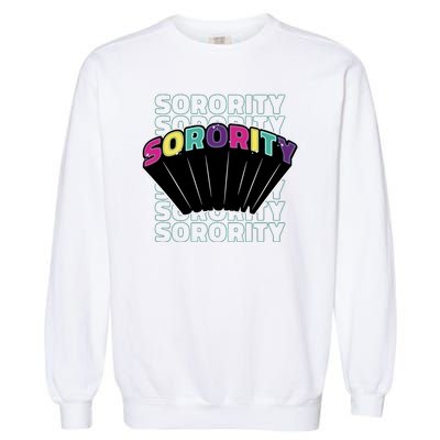 Sorority Retro Colorful Garment-Dyed Sweatshirt