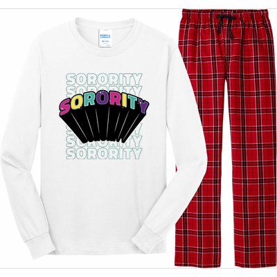 Sorority Retro Colorful Long Sleeve Pajama Set