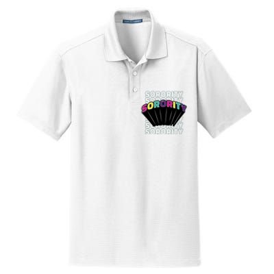 Sorority Retro Colorful Dry Zone Grid Polo