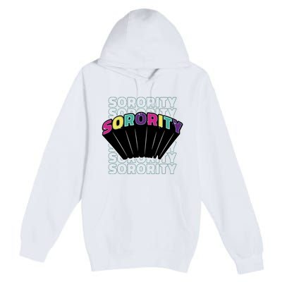 Sorority Retro Colorful Premium Pullover Hoodie