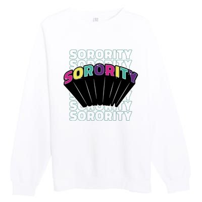 Sorority Retro Colorful Premium Crewneck Sweatshirt