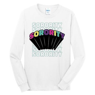 Sorority Retro Colorful Tall Long Sleeve T-Shirt